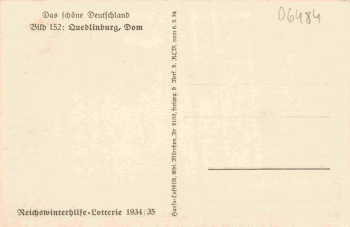 Quedlinburg "Beautiful Germany" WHW (Reich Winter Relief) Lottery 1934/35