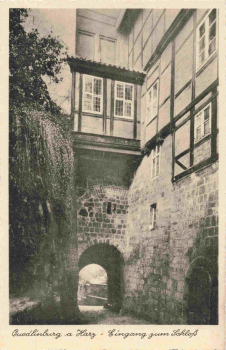 Quedlinburg Eingang zum Schloss * um 1930