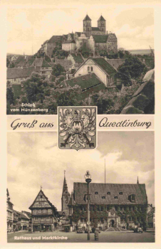 Quedlinburg Münzenberg und Rathaus * 1955