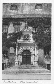 Quedlinburg Rathausportal * um 1920