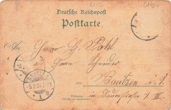 01454 Radeberg Bahnhof Amtsgericht Litho o 1898