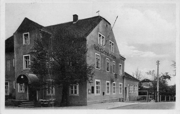 01454 Ullersdorf Radeberg Gasthof Schmiede Schaenke Max Naether o 1936