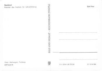 01445 Radebeul Boarding School of the Institute for Teacher Training * 1976