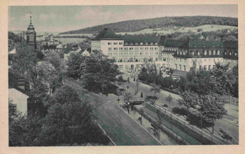 Radiumbad Oberschlema Erzgebirge Kurhaus Kurhotel und Kirche o 1946