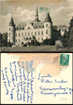18528 Ralswiek over Bergen (Ruegen) country postmark on AK o 7.2.1963