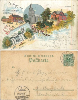Randau Magdeburg Gasthaus Litho o 17.7.1899