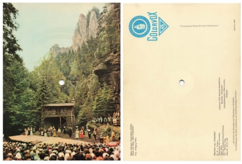 Rathen Felsenbuhne Jagerchor from Freischutz Record card Colorvox around 1960