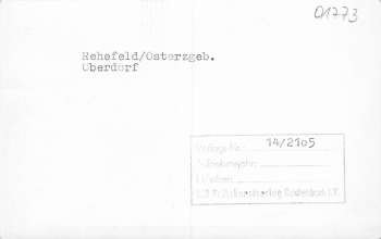 01773 Rehefeld Erzgebirge Druckvorlage * um 1950