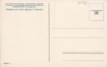 01773 Rehefeld Erzgebirge Jagerhof Photochromie um 1920