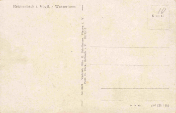 Reichenbach Vogtland Wasserturm * um 1940