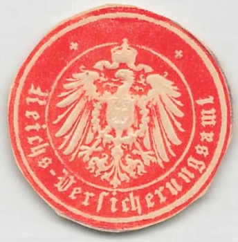 Reich insurance chamber seal stamp around 1900