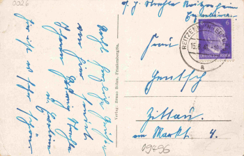 Reitzenhain Erzgebirge Marienberg Schule Rathaus Kriegerdenkmal o 1941