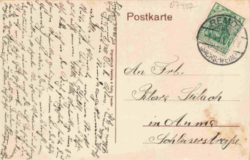 07407 Remda Rudolstadt Markt mit Kirche o 1912