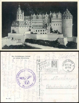 Heidelberg reserve military hospital (administration) Feldpost 2nd World War o 29.8.1940
