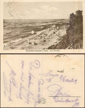 Rewahl Pommern Kreis Greifenberg am Strand  o ca. 1925