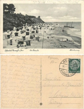 Rewal beach chairs district of Greifenberg Pomerania o 18.7.1935