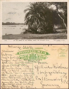Rhodesia Zambesi the Victoria waterfalls gebr. circa 1936