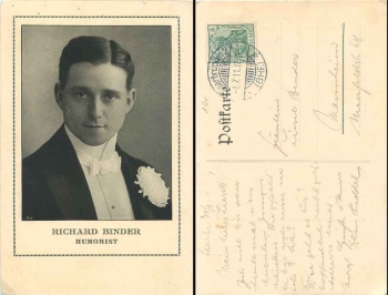 Richard Binder, humorist, circus o July 1, 1911