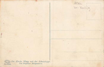 Riesengebirge Kirche Wang Künstlerkarte Morgenstern Schlesien * um 1910