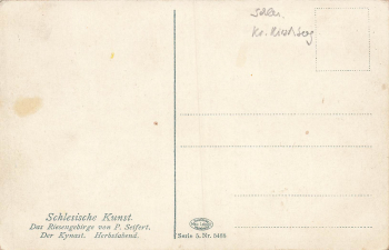 Riesengebirge Künstlerkarte P Seifert Schlesien  um 1910