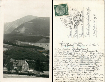 Riesengebirge Lenzenbergbaude o 3.10.1940