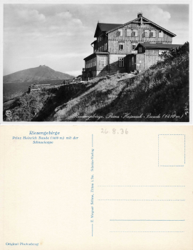 Riesengebirge Prinz Heinrich Baude Schronisko im. Księcia Henryka * 1936