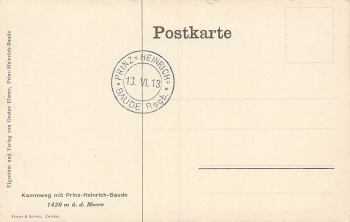 Riesengebirge Prinz Heinrich Baude Künstlerkarte Morgenstern Schlesien Księcia Henryka * um 1910