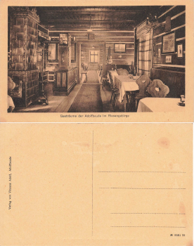 Adolfbaude Gastraeume Riesengebirge Schlesien  * um 1920