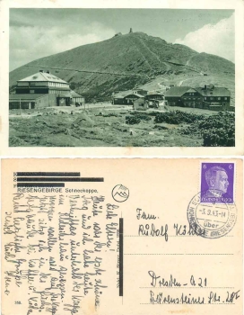 Schneekoppe Giant Mountains, o 3.9.1943