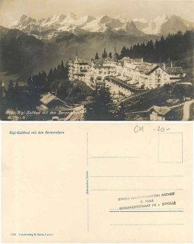Rigi-Kaltbad mit den Berneralpen * ca. 1920