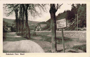 Rohrbach Thüringer Wald  Landpoststempel Rohrbach über Sitzendorf o 1958