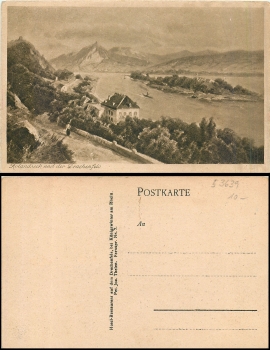 53639 Konigswinter Rolandseck und der Drachenfels * ca. 1920