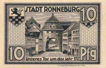 07580 Ronneburg Thüringen Notgeldschein 1921