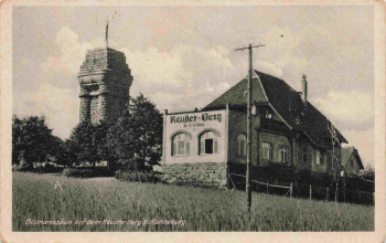 07580 Ronneburg Thüringen Bismarcksäule auf dem Reuster Berg * um 1930