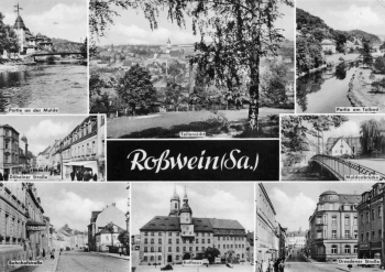 Rosswein Sachsen Mehrbildkarte o 1961