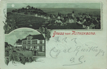 Rothenberg Stuttgart Mondschein Litho o 10.10.1908
