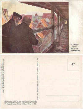 91541 Rothenburg Tauber Künstlerkarte R. Poeschmann * 1916