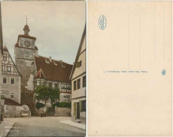 Rothenburg Tauber Weisser Turm * ca. 1930