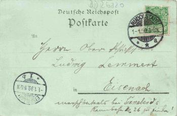 07407 Rudolstadt Gruss aus ... Litho o 1899