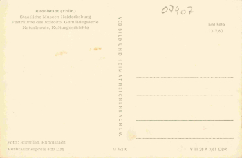 07407 Rudolstadt Heidecksburg * 1961