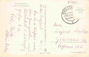 07407 Rudolstadt Anger o 1953