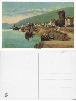 Rüdesheim Künstlerkarte H. Hoffmann *ca.1920