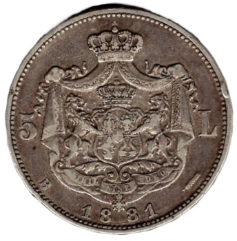 Rumänien 5 Lei 1883 Carol I