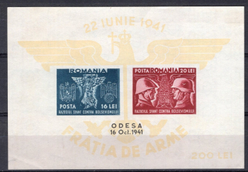 Rumänien Legion 2.WK posta romania Odesa 1941 Block 18 (*)