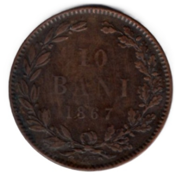 Rumänien 10 Bani 1867