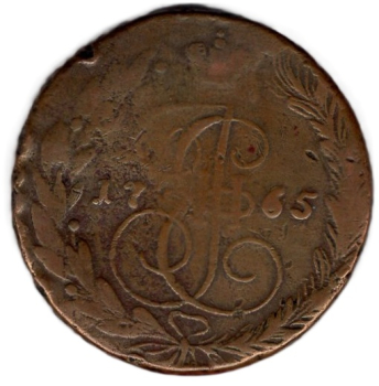 Russland 5 Kopeken 1765 EM Katharina II.