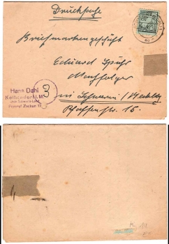 SBZ Mecklenburg Vorpommern Michel 14 single franking on printed matter Schwerin (Meckl) 1ac 19.1.1946