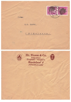 SBZ RPD Chemnitz AP 788 I with fee paid stamp Hitler head blackening Annaberg 19.7.1945 to Meissen