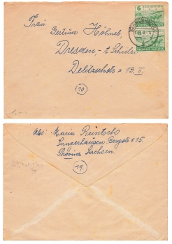 SBZ Provinz Sachsen Michel 85 Bodenreform senkrechtes Paar o Sangerhausen 1946