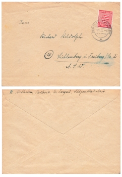 SBZ Sachsen Michel 71x o Beilrode 11/14/1945 to Lichtenberg